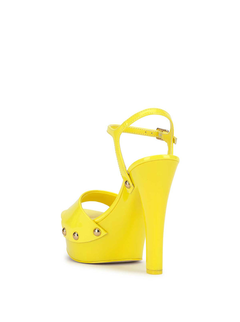 Calenta Studded Platform in Bright Yellow