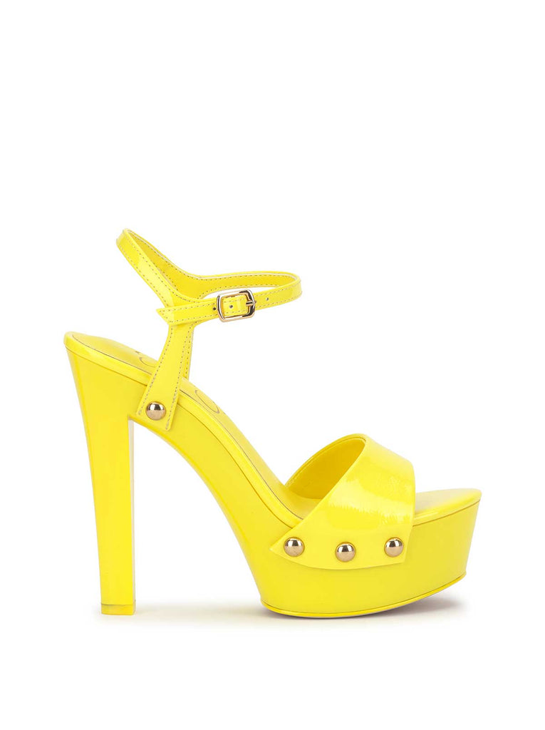 Calenta Studded Platform in Bright Yellow