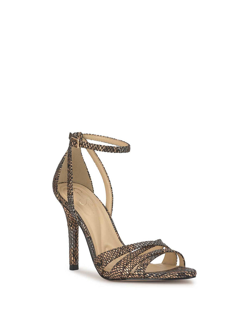 Calisa High Heel in Bronze Snake