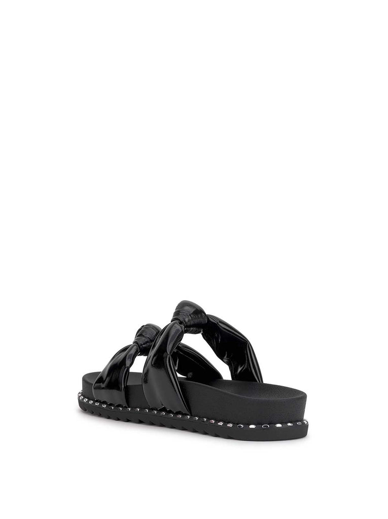 Caralyna Flat Sandal in Black