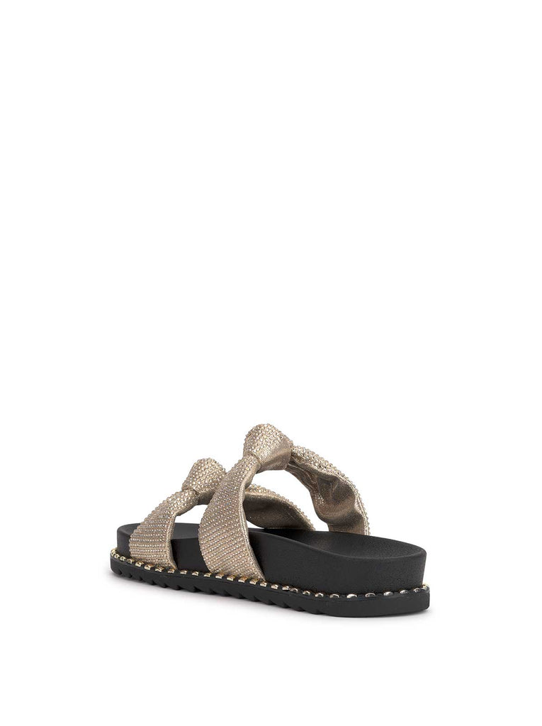 Caralyna Flat Sandal in Champagne