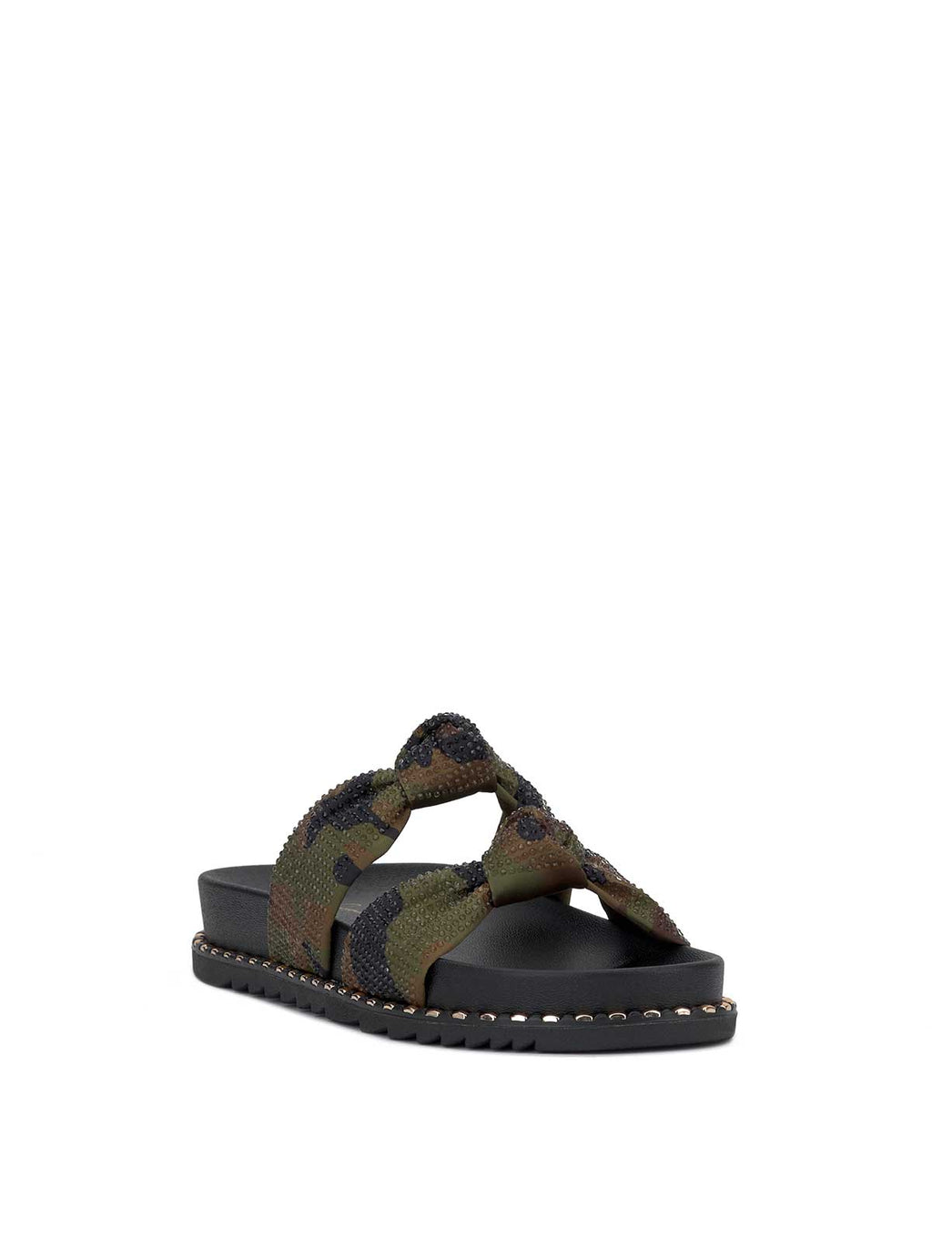 Caralyna Flat Sandal in Forest Camo