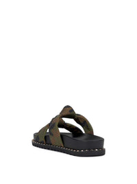 Caralyna Flat Sandal in Forest Camo