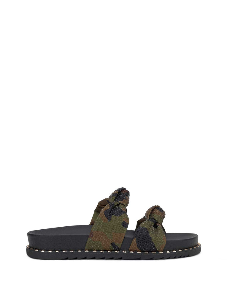 Caralyna Flat Sandal in Forest Camo