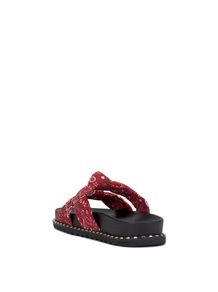 Caralyna Flat Sandal in Red Muse