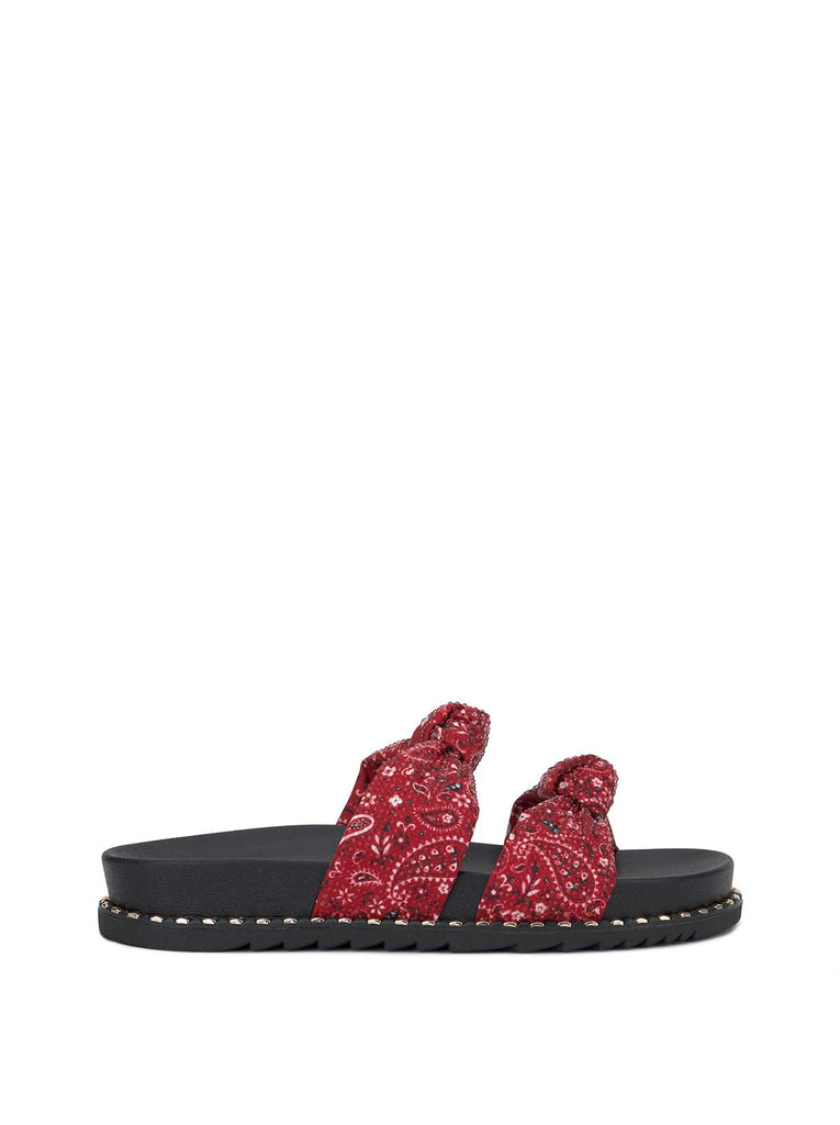 Caralyna Flat Sandal in Red Muse