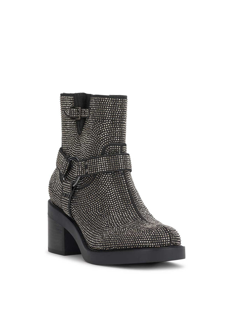 Ceridwen Moto Boot in Black Crystal