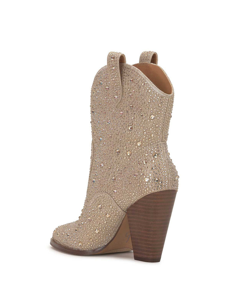 Cissely Western Bootie in Champagne