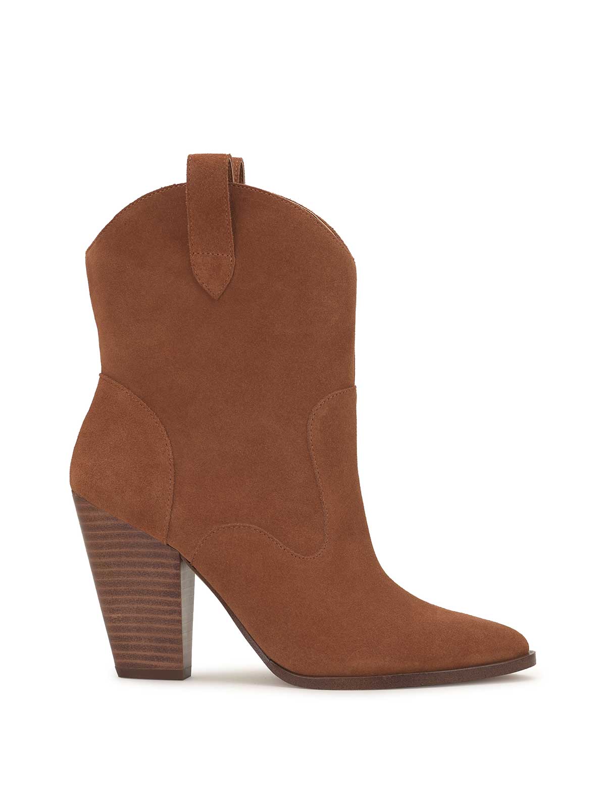 Caramel top suede booties