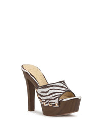 Cynlia Platform in Brown Zebra