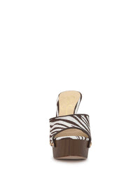 Cynlia Platform in Brown Zebra