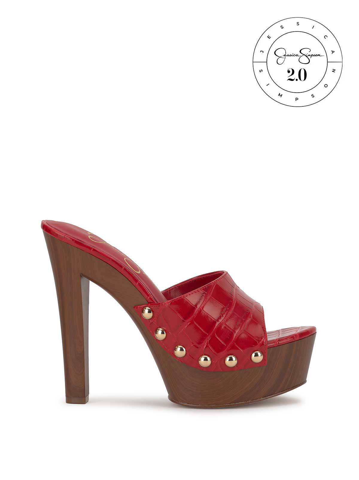 Cynlia Platform in Red Muse – Jessica Simpson