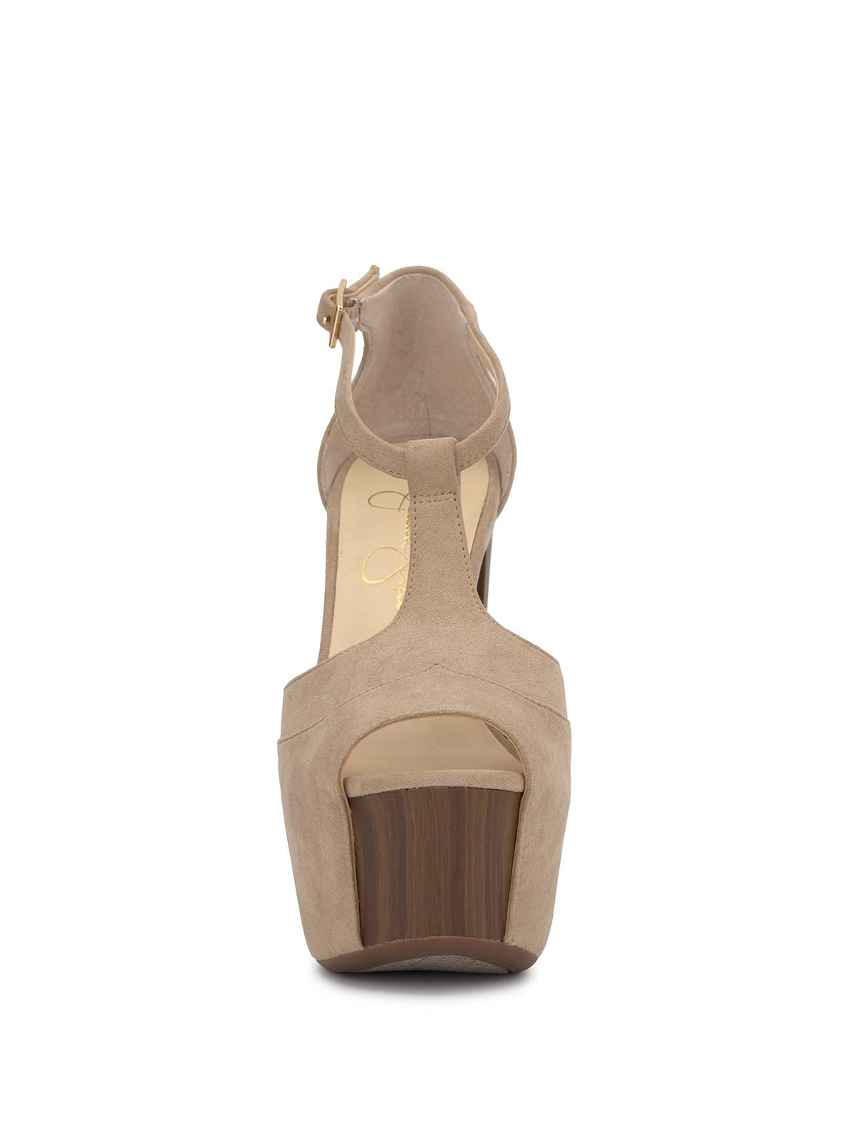 Dany T-Strap Platform Sandal in Almond