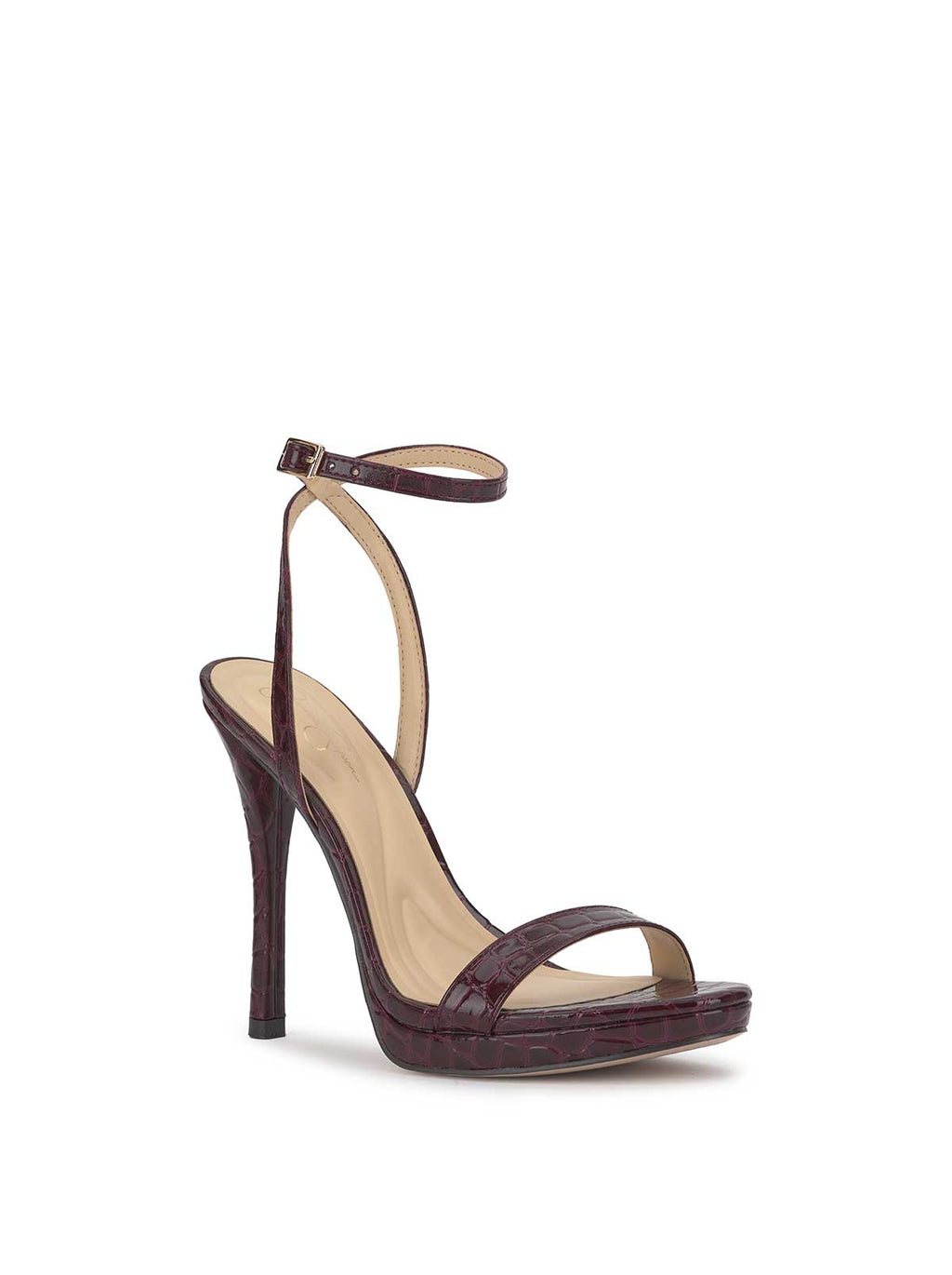 Divra High Heel Sandal in Cherry Mahogany