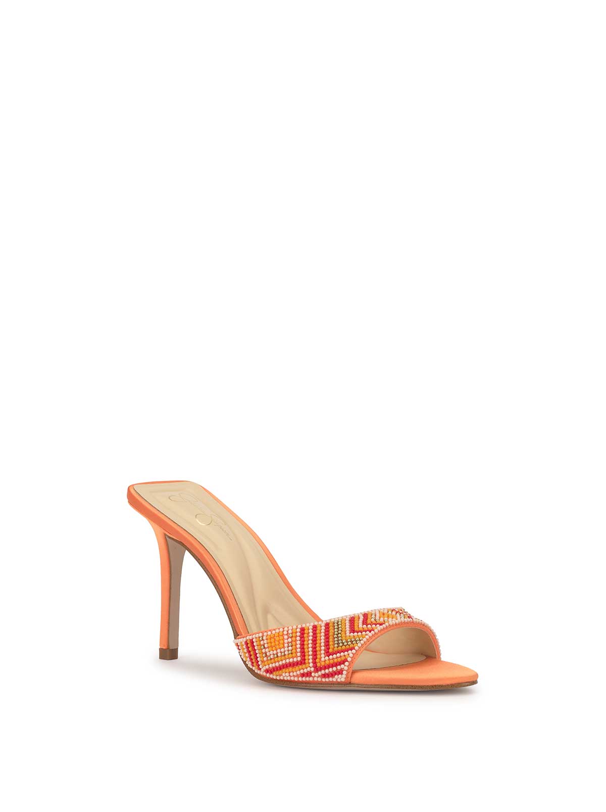Dravie High Heel in Bright Tangerine
