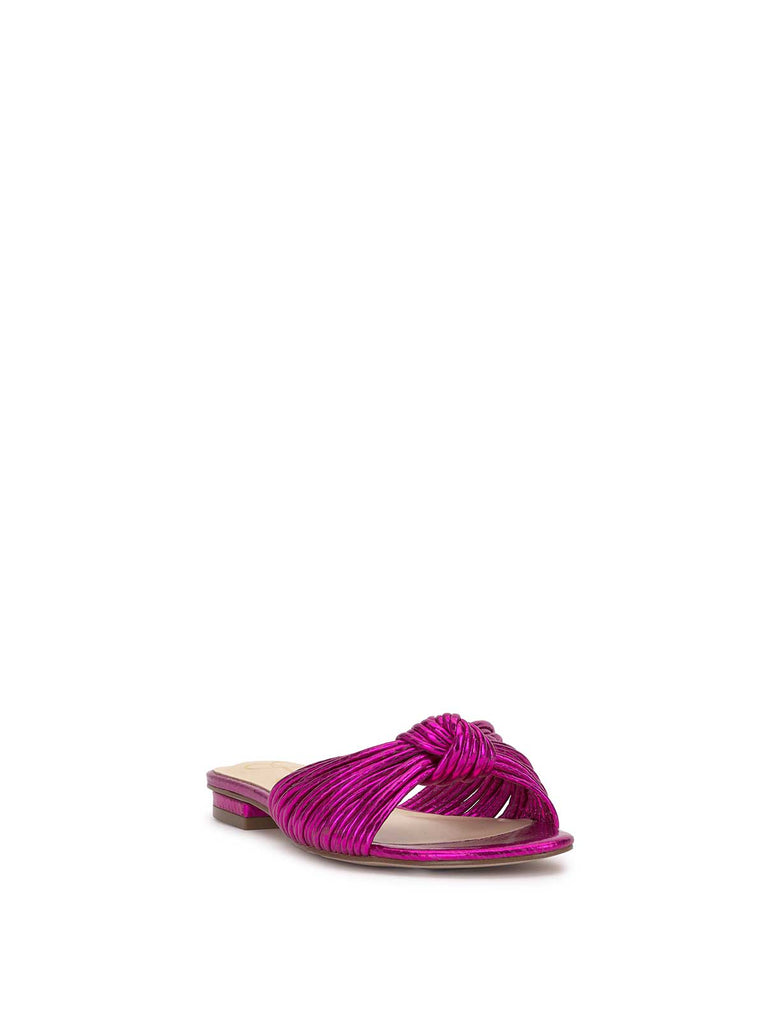 Dydra Knotted Flat Sandal in Pink