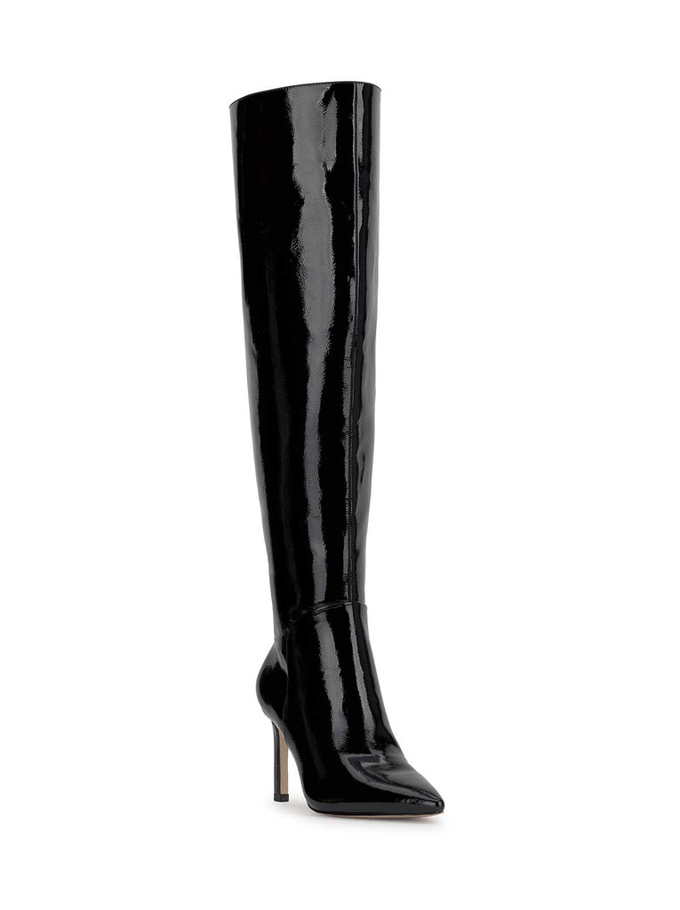 Earon Over The Knee Boot in Black Patent