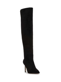 Earon Over The Knee Boot in Black Suede