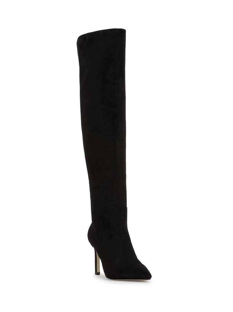 Earon Over The Knee Boot in Black Suede