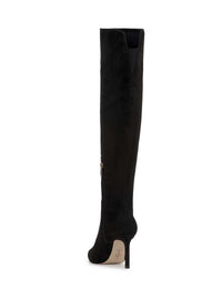 Earon Over The Knee Boot in Black Suede