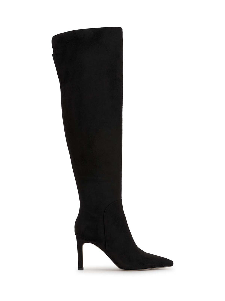 Earon Over The Knee Boot in Black Suede