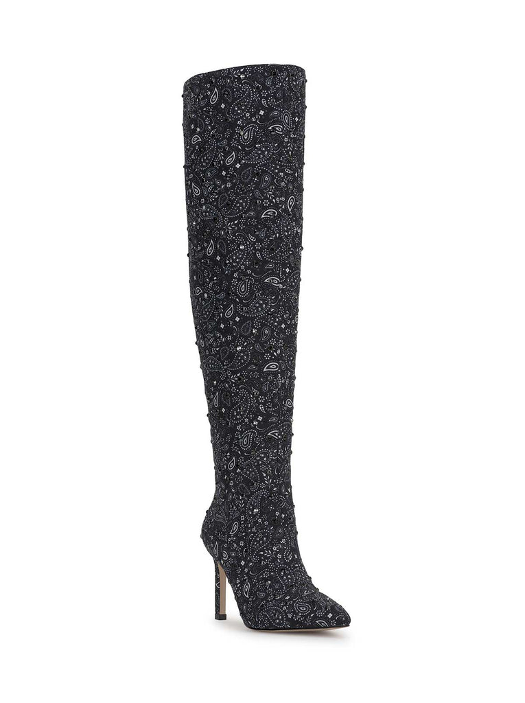 Earon Over The Knee Boot in Midnight Bandana