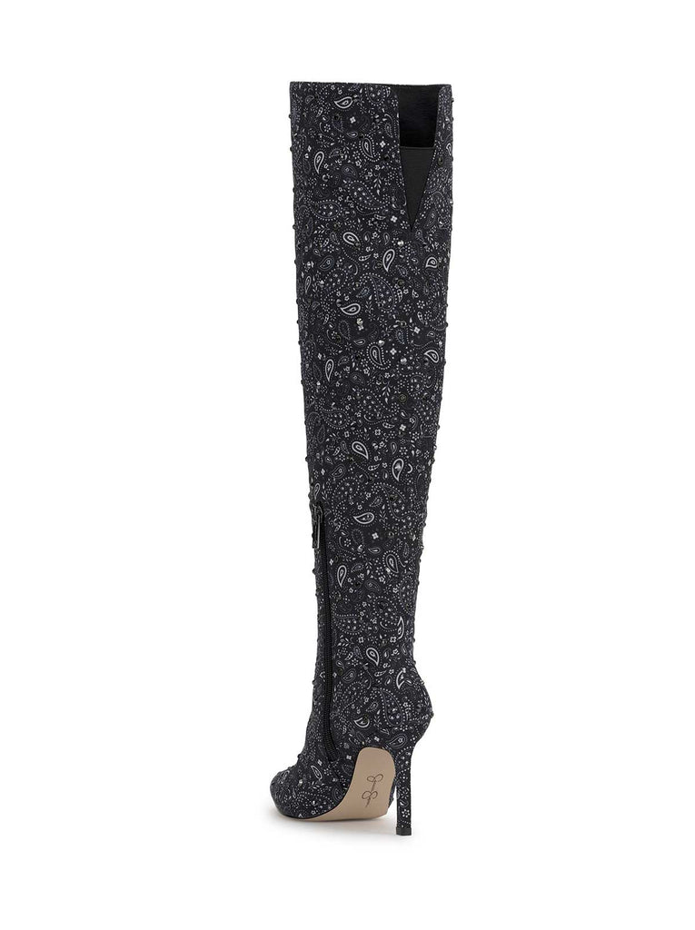 Earon Over The Knee Boot in Midnight Bandana