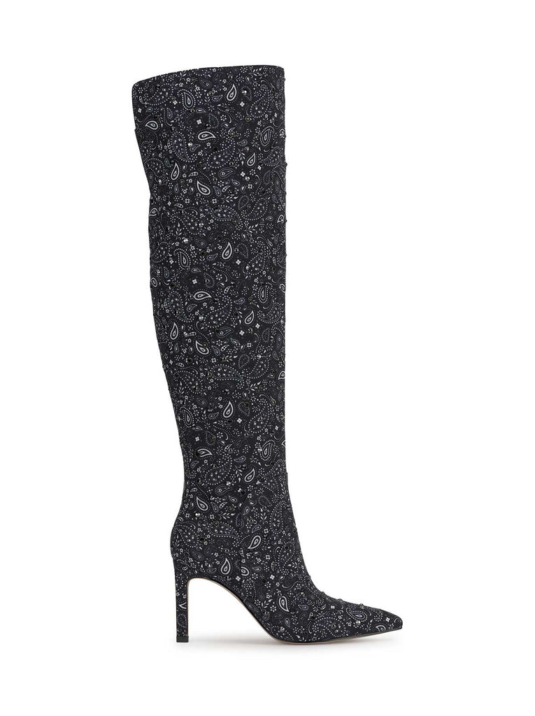 Earon Over The Knee Boot in Midnight Bandana