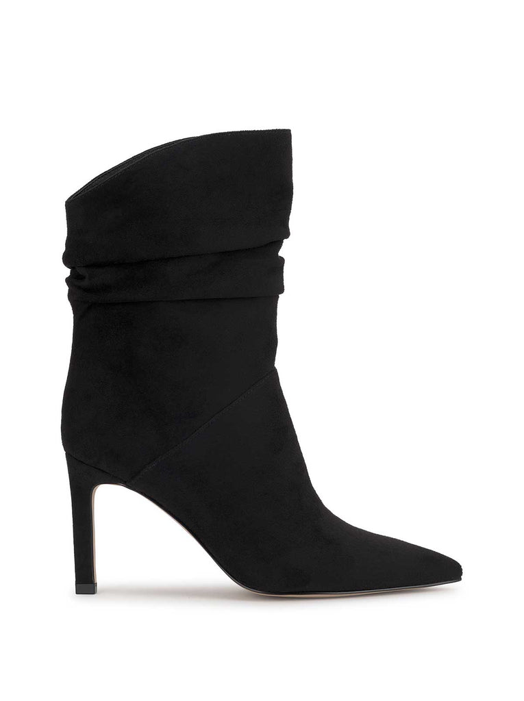 Elisti Scrunch Bootie in Black Suede