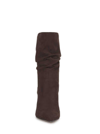 Elisti Scrunch Bootie in Dark Truffle