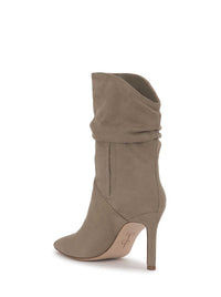 Elisti Scrunch Bootie in Light Grey Saddle