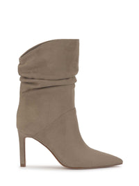 Elisti Scrunch Bootie in Light Grey Saddle