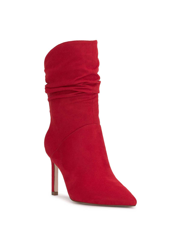 Elisti Scrunch Bootie in Red Muse