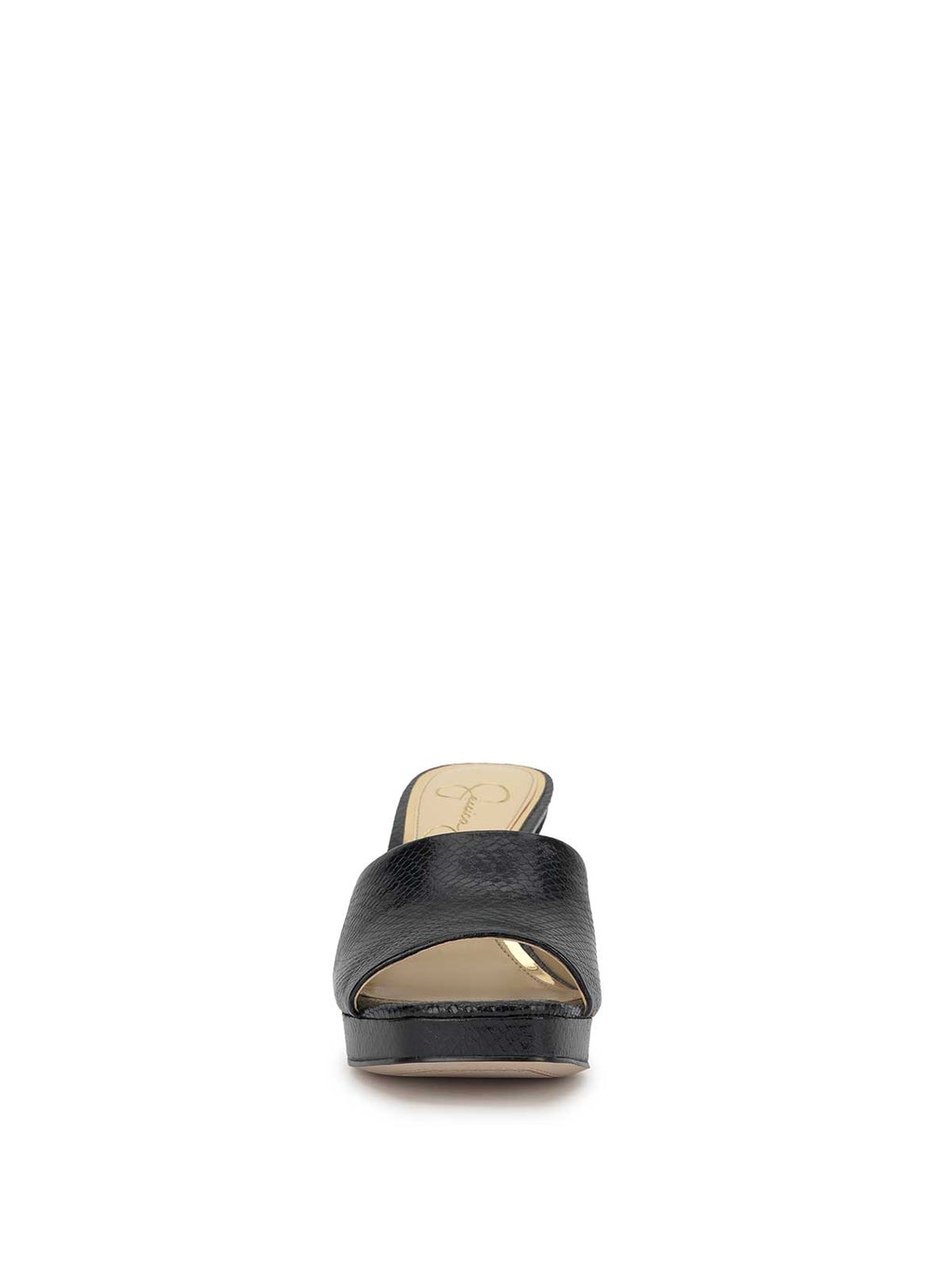 Elyzza High Heel Slide in Black Snake