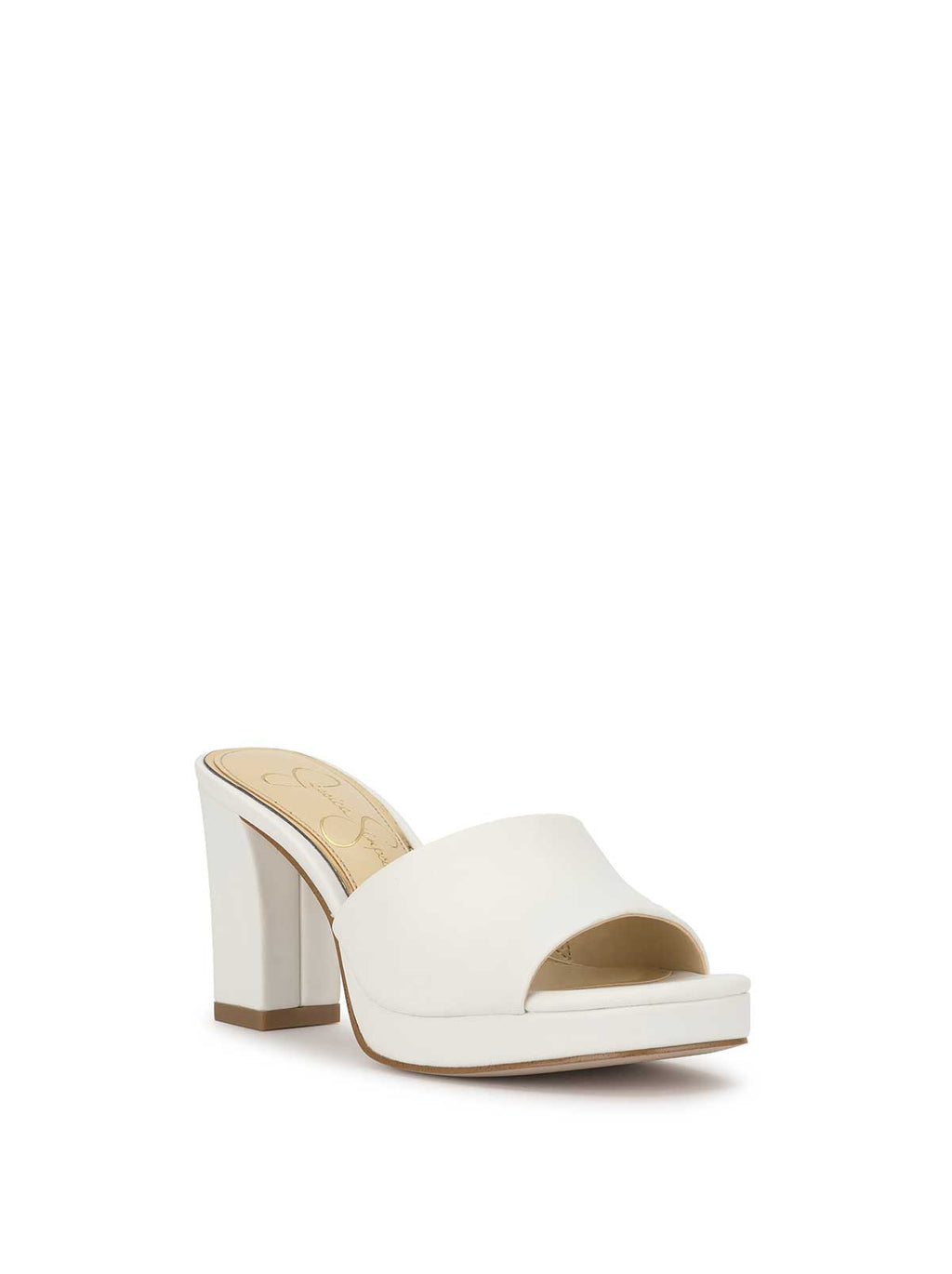 Elyzza High Heel Slide in Bright White