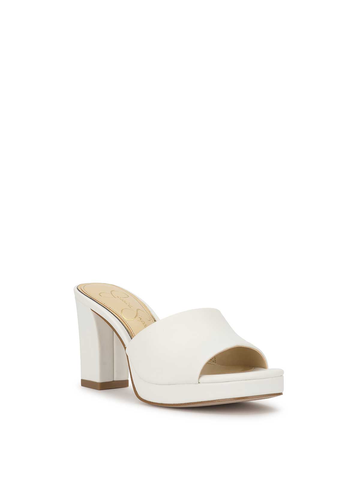 Elyzza High Heel Slide in Bright White