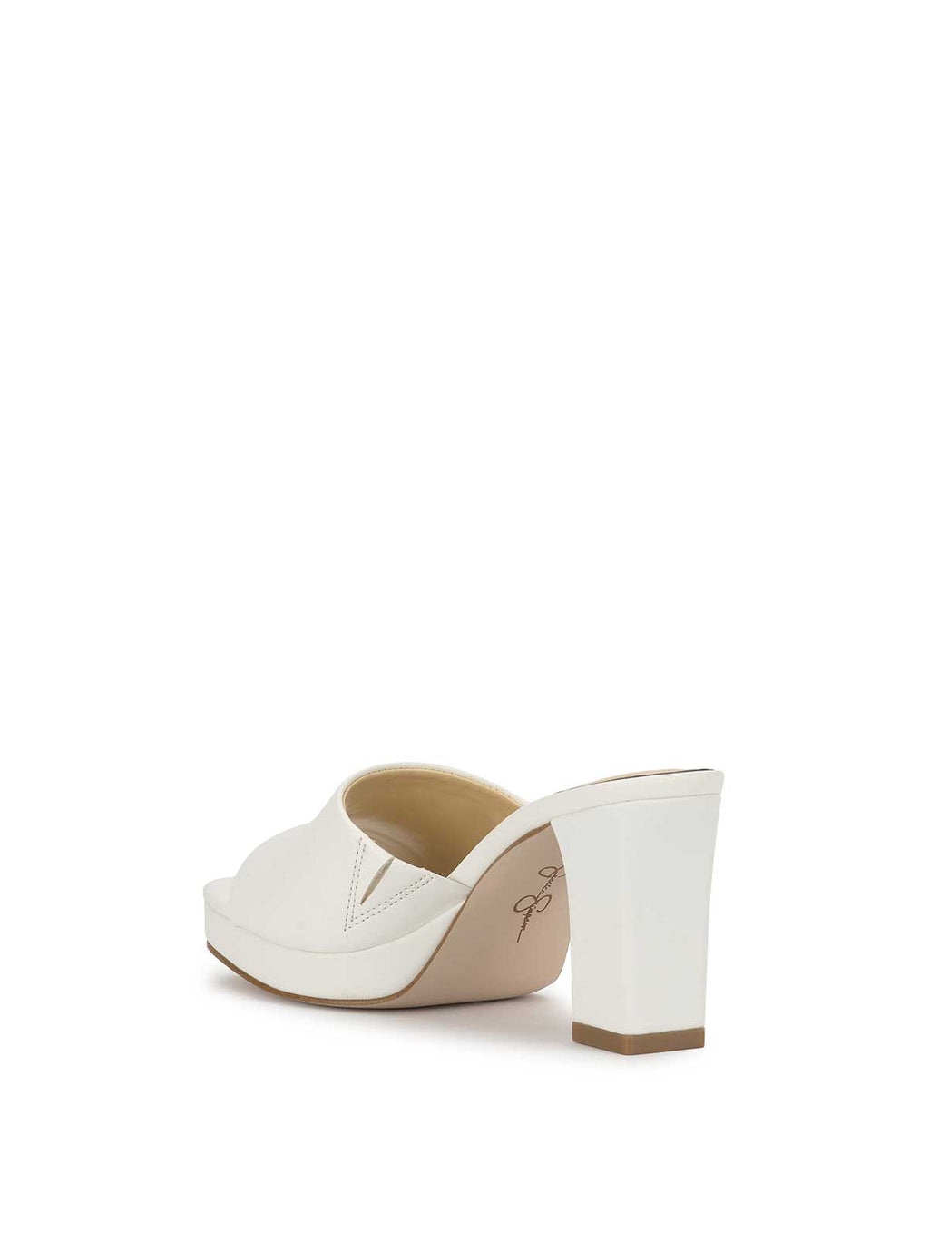 Elyzza High Heel Slide in Bright White