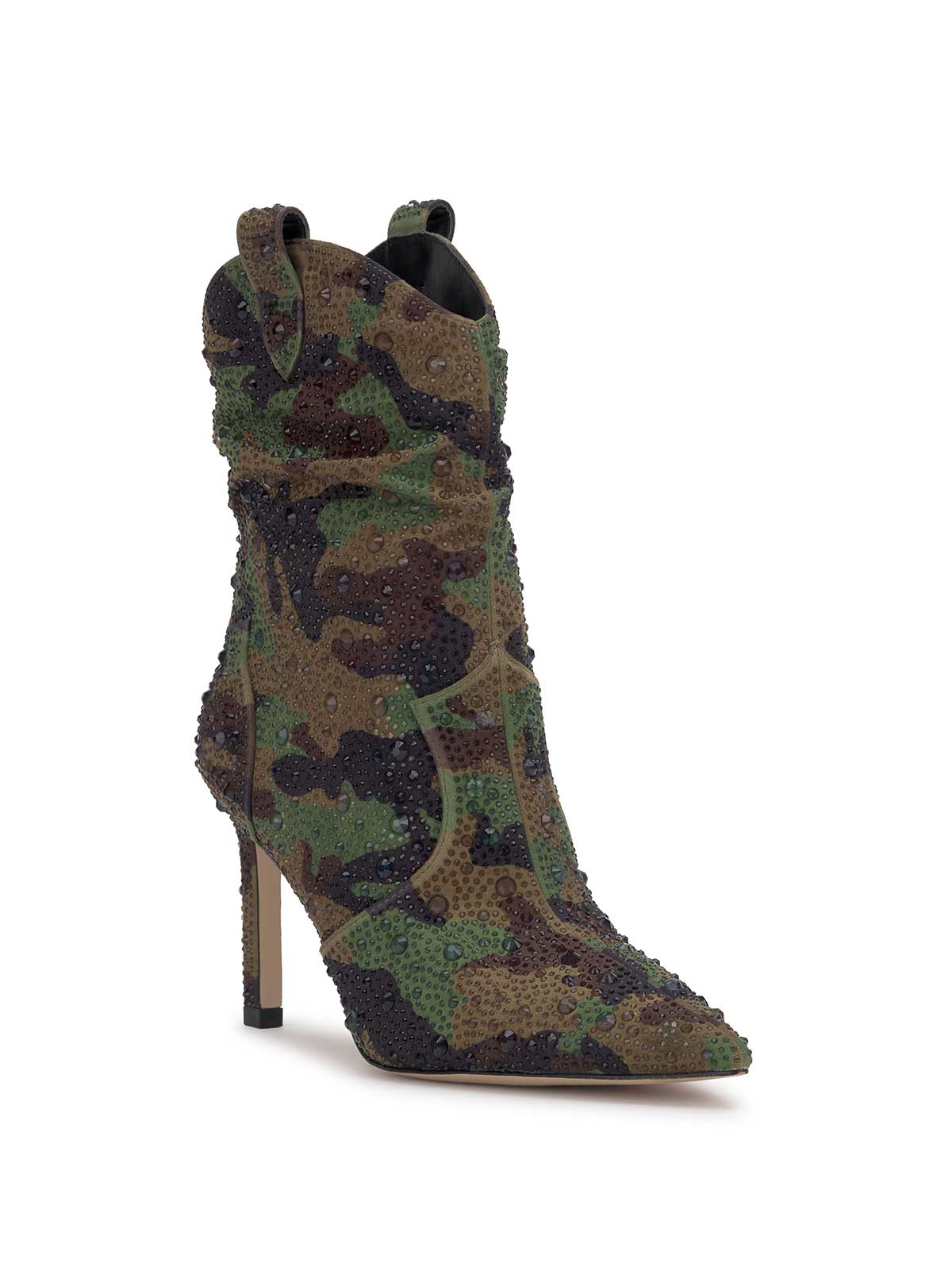 Evgena High Heel Boot in Forest Camo