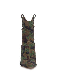 Evgena High Heel Boot in Forest Camo