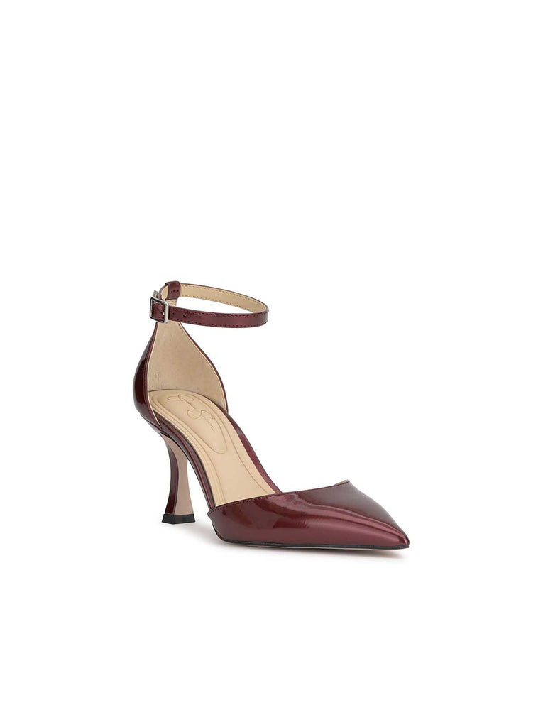 Foxena Pointed Toe Pump in Oxblood