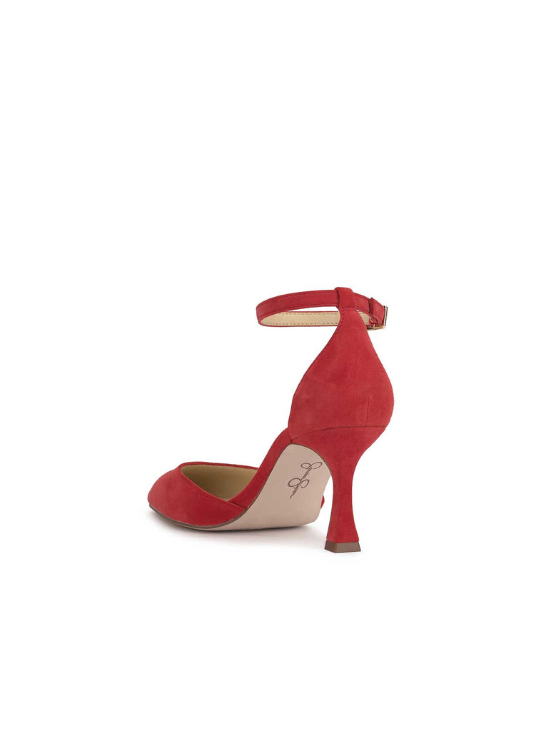 Foxena Pointed Toe Pump in Red Muse