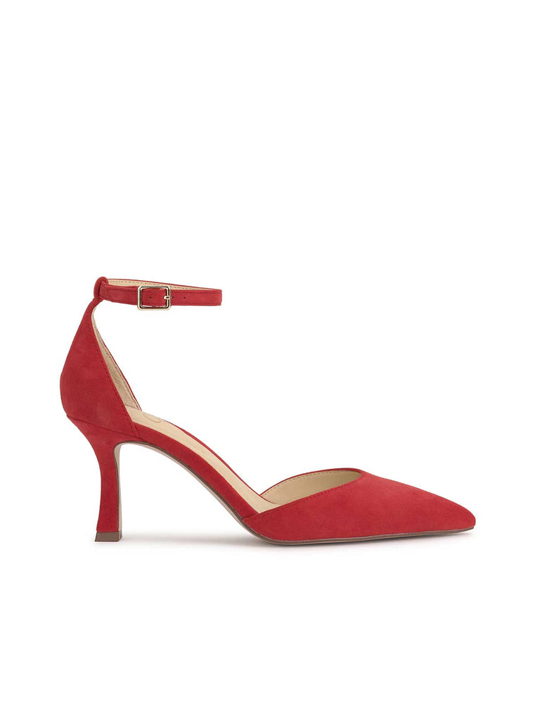 Foxena Pointed Toe Pump in Red Muse