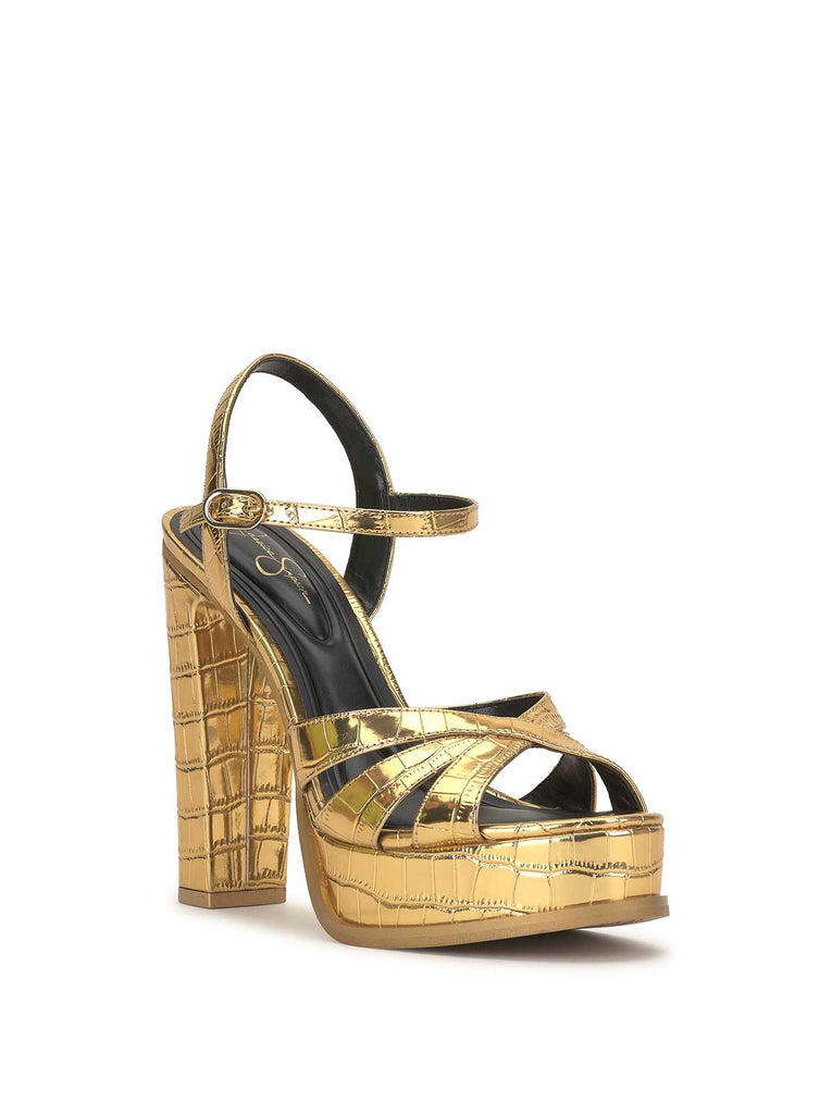 Giddings Platform Sandal in Gold