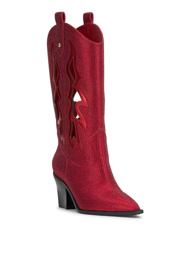 Ginika Western Boot in Red Muse