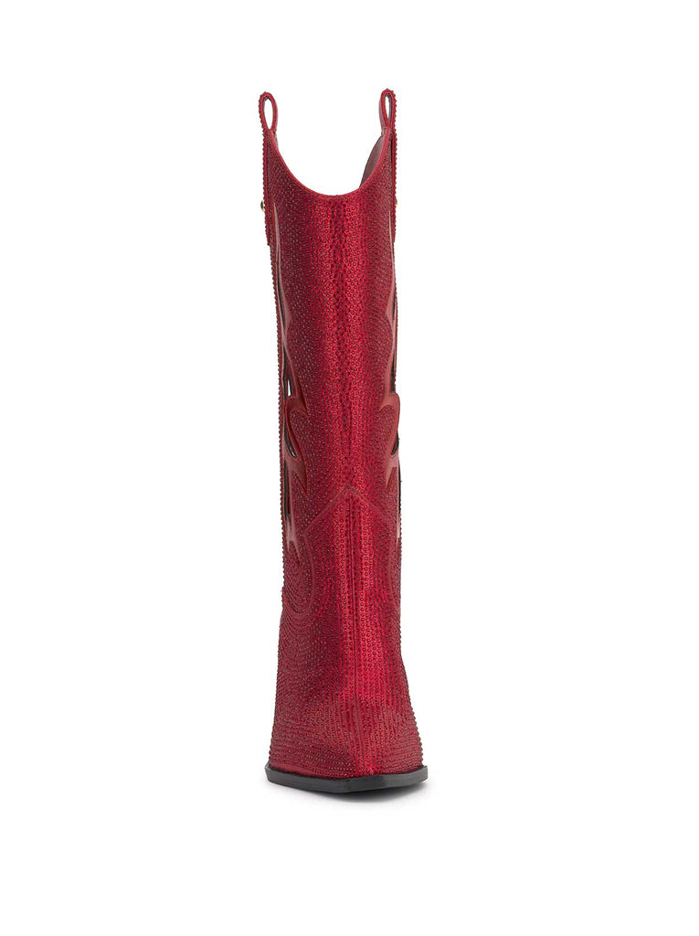 Ginika Western Boot in Red Muse