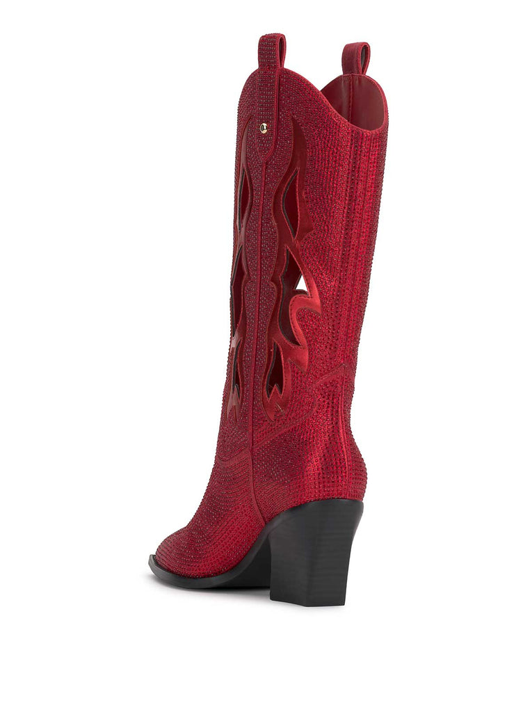 Ginika Western Boot in Red Muse