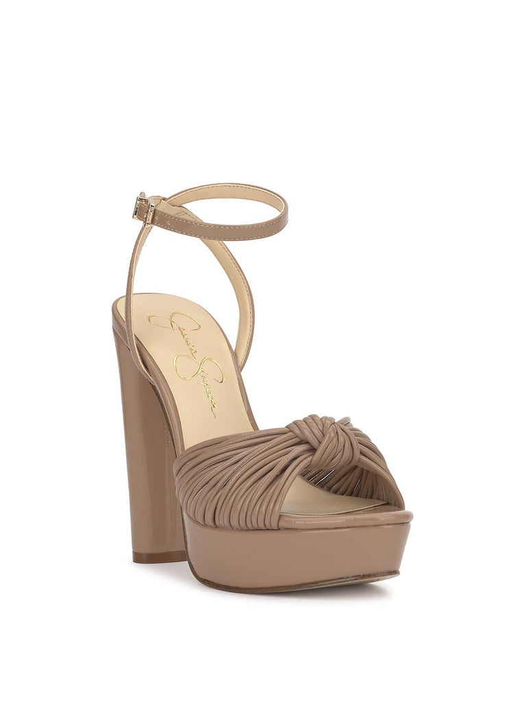 Immie Platform Sandal in Chai Latte