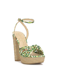 Immie Platform Sandal in Green Jungle