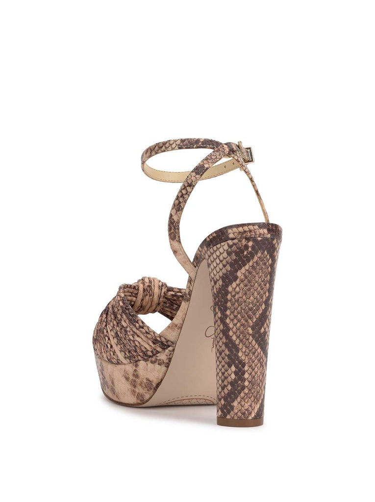 Immie Platform Sandal in Snake