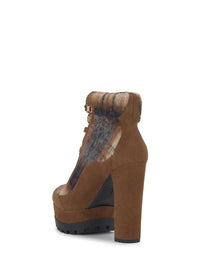 Indiera Bootie in Navy Plaid